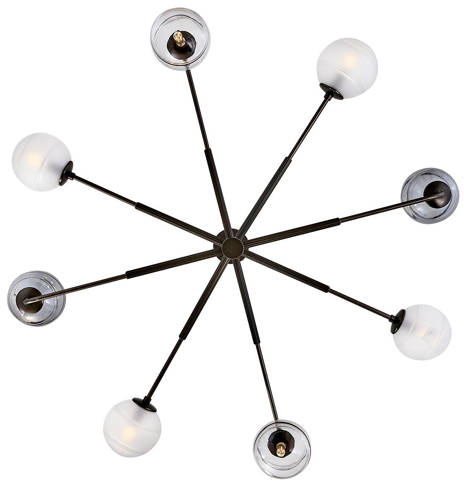 Fredrick Ramond Oberon Large Single Tier Chandelier 48" Black Oxide