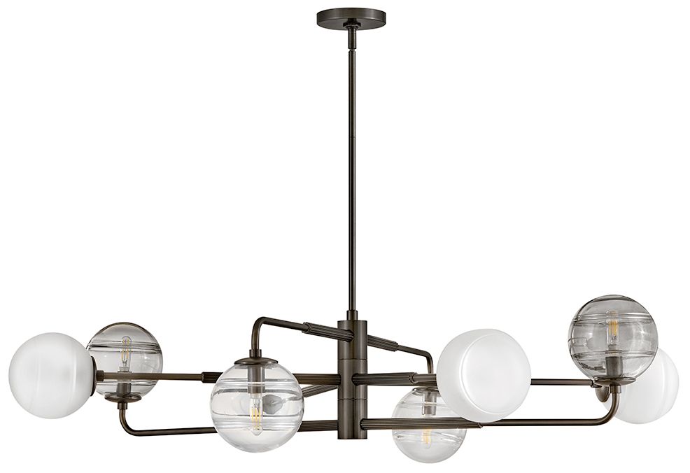 Fredrick Ramond Oberon Large Single Tier Chandelier 48" Black Oxide