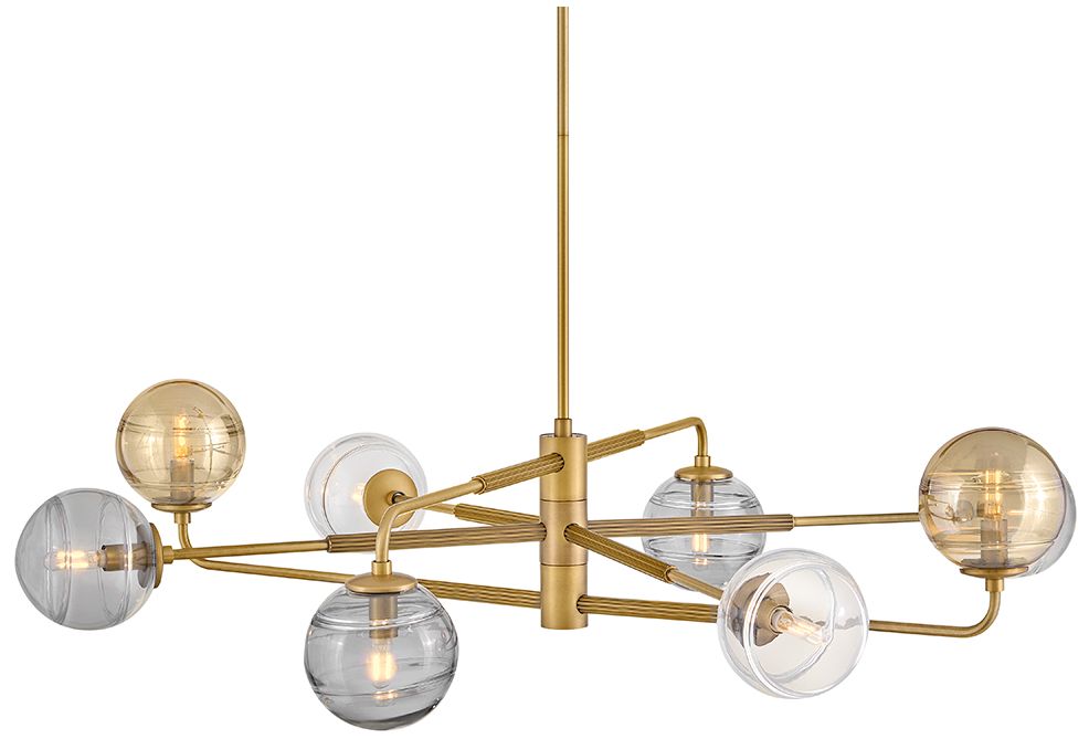Image 2 Fredrick Ramond Oberon Large Single Tier Chandelier 48" Heritage Brass more views