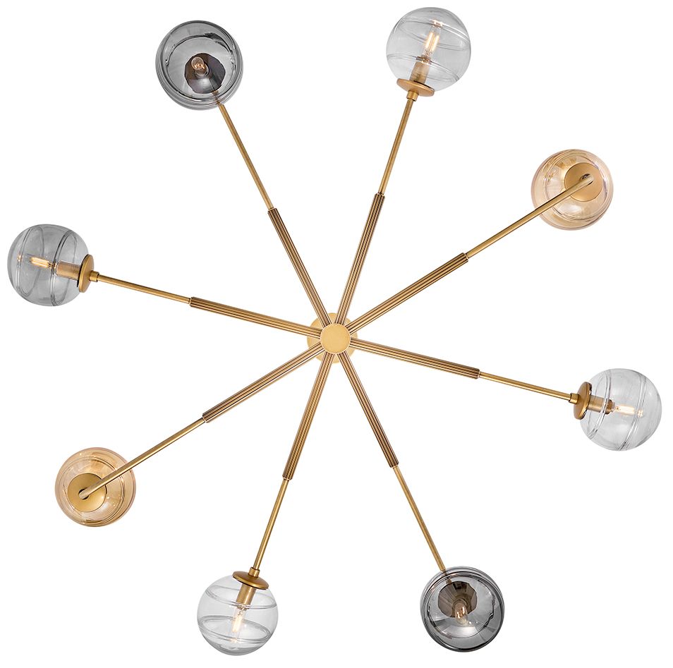Fredrick Ramond Oberon Large Single Tier Chandelier 48" Heritage Brass