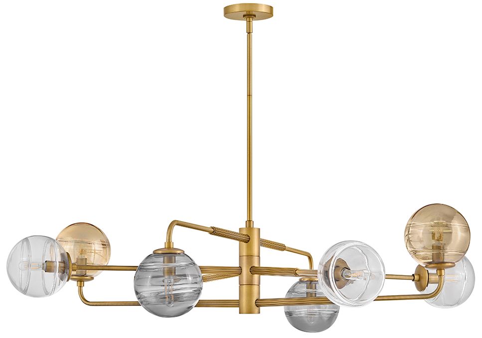 Fredrick Ramond Oberon Large Single Tier Chandelier 48" Heritage Brass