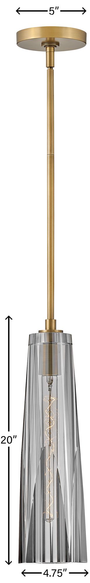 Image 3 Fredrick Ramond Pendant Cosette Extra Small Pendant 5" Heritage Brass more views