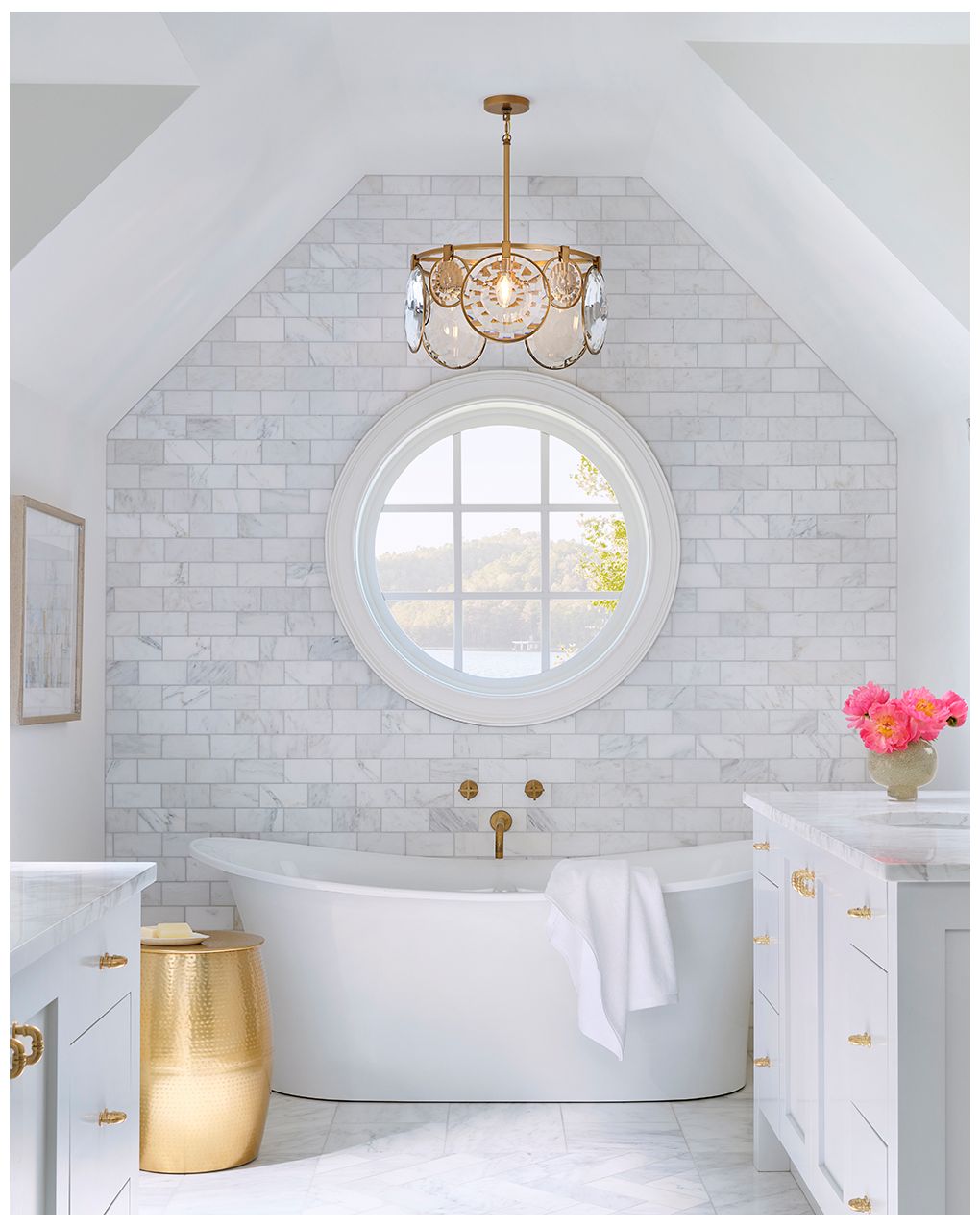 FREDRICK RAMOND PENDANT NALA Large Convertible Pendant Heritage Brass