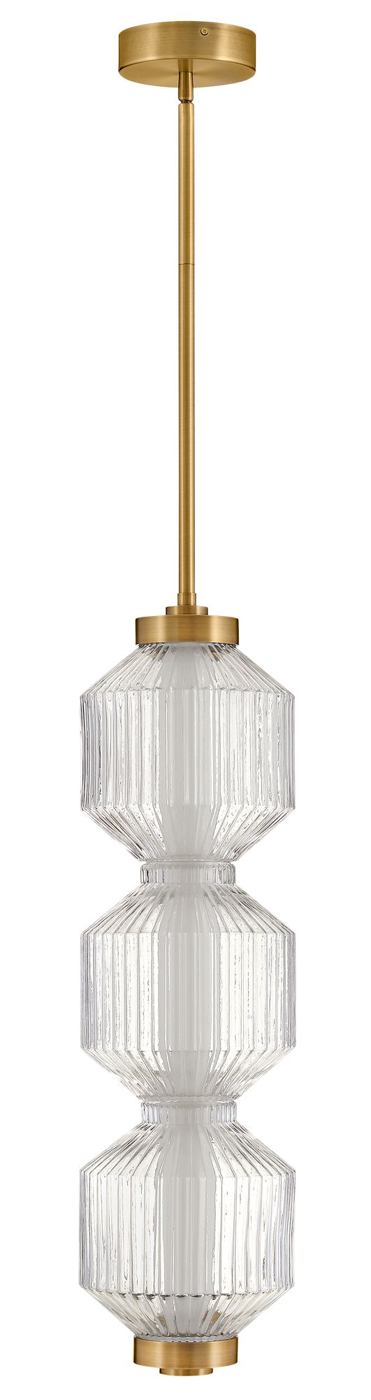 Image 2 Fredrick Ramond Pendant Reign Small LED Convertible 28.5" Lacquered Brass more views
