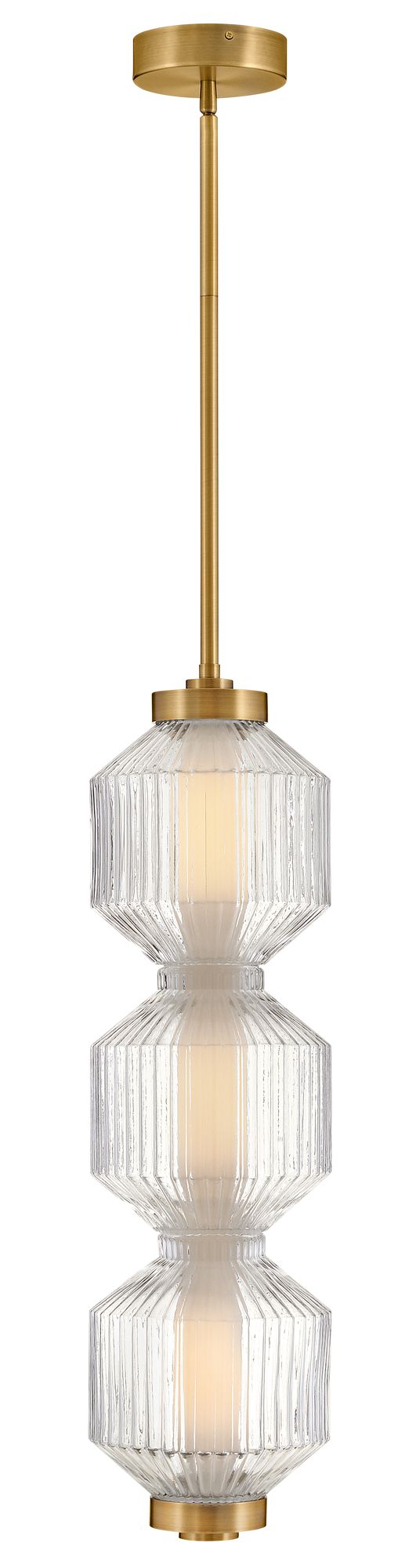 Image 5 Fredrick Ramond Pendant Reign Small LED Convertible 28.5" Lacquered Brass more views
