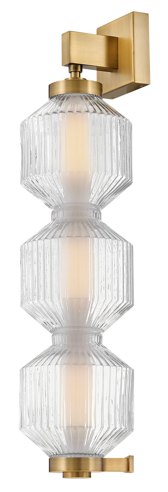 Fredrick Ramond Pendant Reign Small LED Convertible 28.5" Lacquered Brass