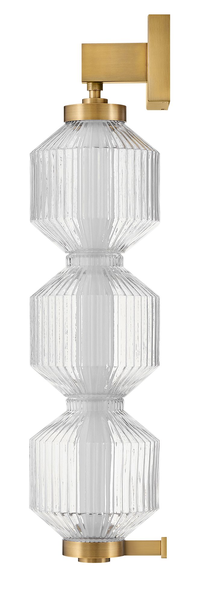 Fredrick Ramond Pendant Reign Small LED Convertible 28.5" Lacquered Brass