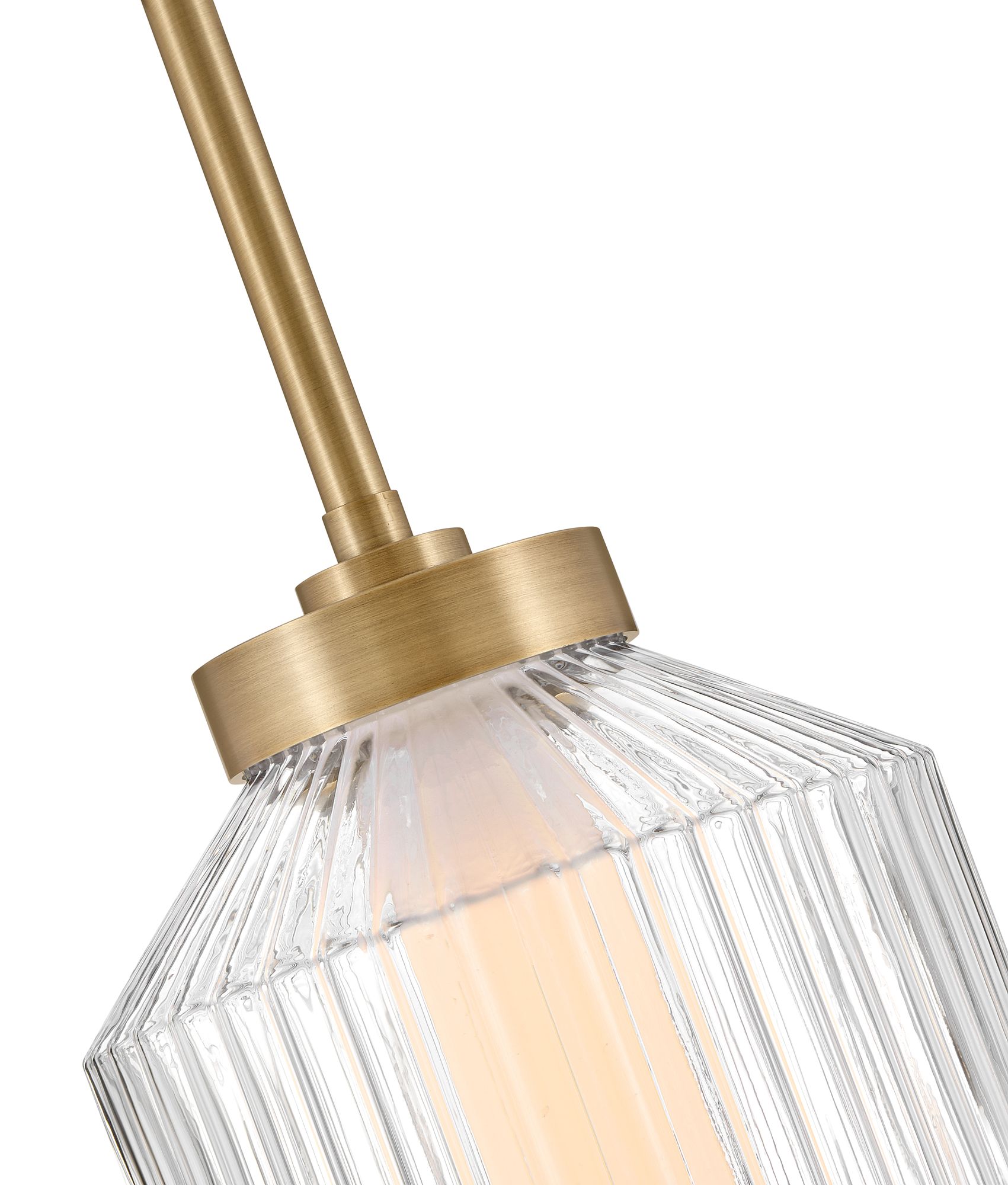 Fredrick Ramond Pendant Reign Small LED Convertible 28.5" Lacquered Brass