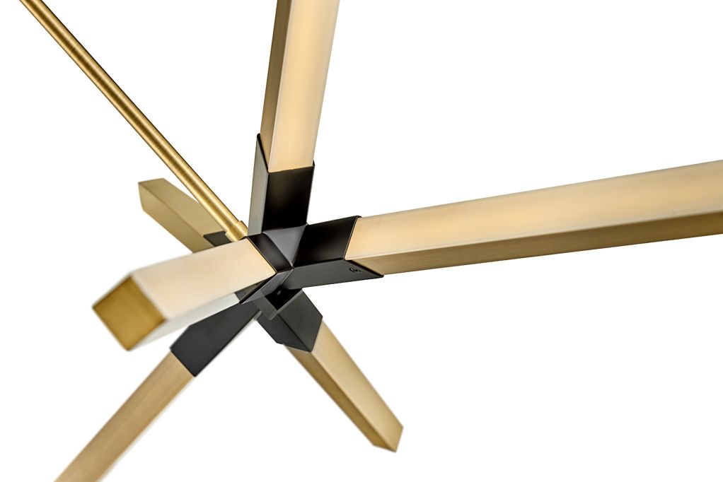 Image 3 Fredrick Ramond Rae 39" Brass and Black Modern LED Linear Chandelier more views