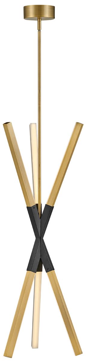 Fredrick Ramond Rae Medium LED Pendant 14.75" Lacquered Brass