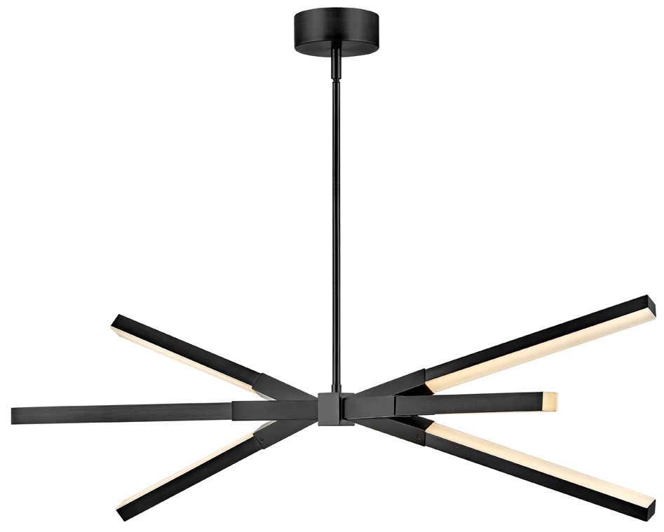 Fredrick Ramond Rae Small LED Linear Chandelier 39" Black