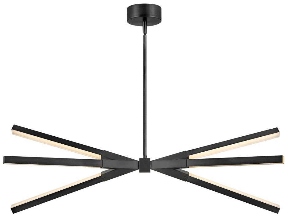 Image 2 Fredrick Ramond Rae Small LED Linear Chandelier 39" Black more views