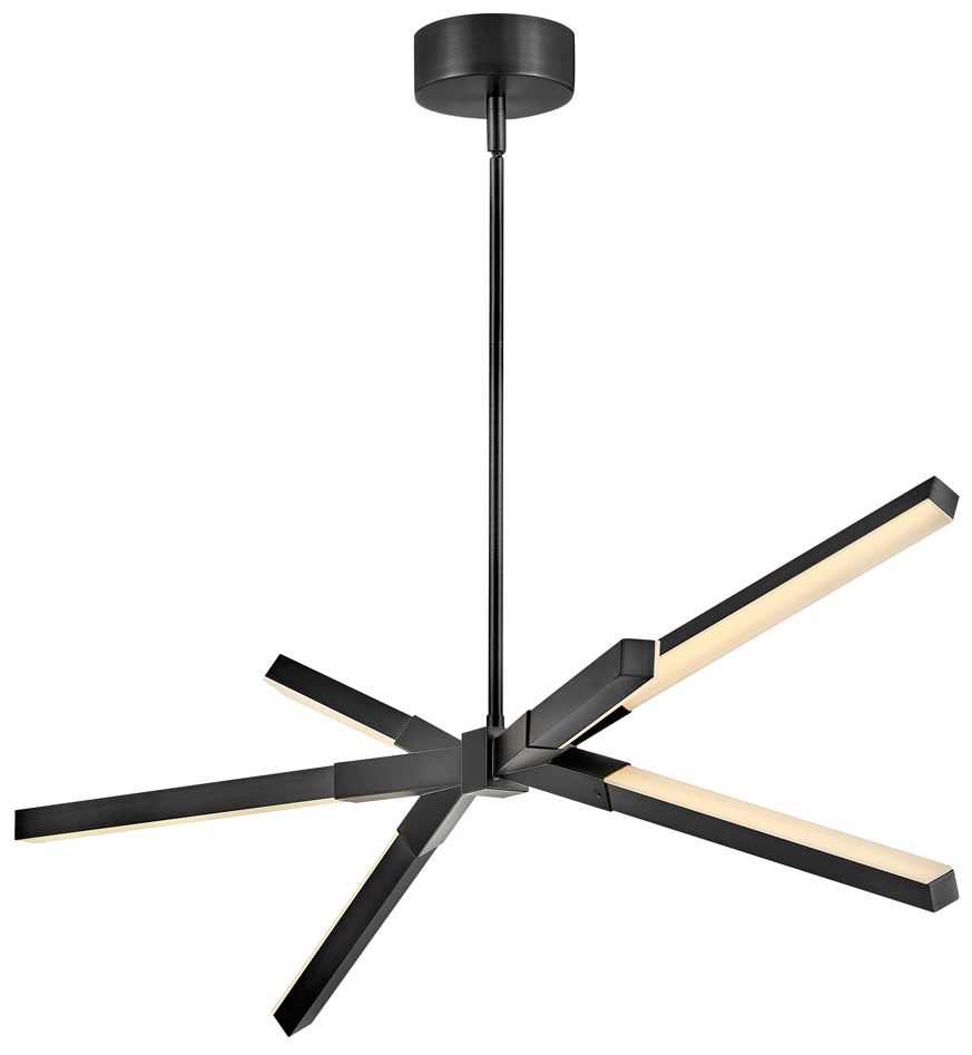 Image 3 Fredrick Ramond Rae Small LED Linear Chandelier 39" Black more views