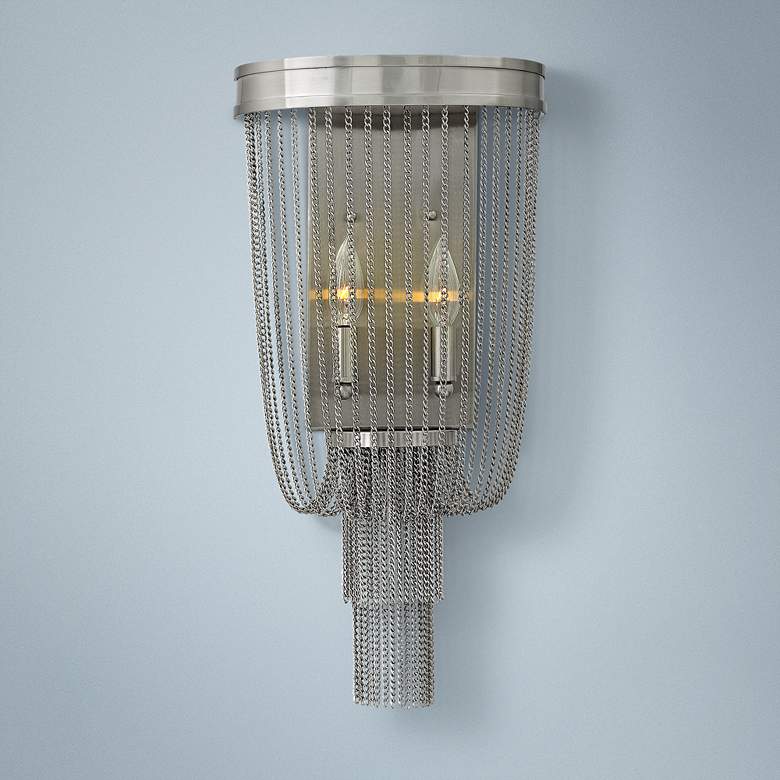 Image 1 Fredrick Ramond Regis 22 inch High Brushed Nickel Wall Sconce