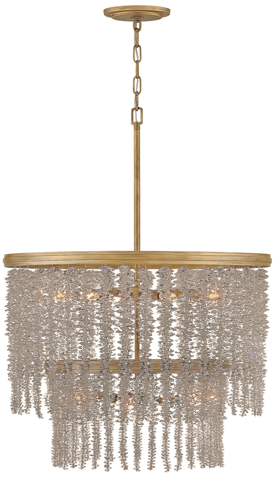 Fredrick Ramond Rubina Medium Convertible Chandelier 26" Burnished Gold