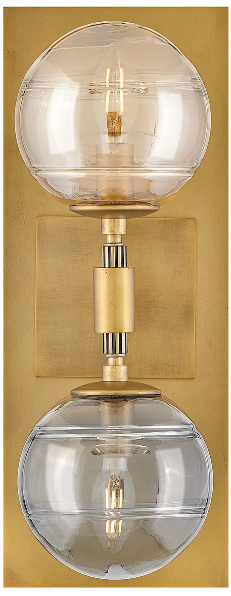 Fredrick Ramond Sconce Oberon Medium Two Light Sconce 7" Heritage Brass