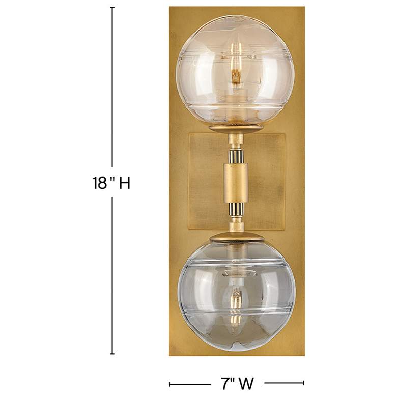 Image 3 FREDRICK RAMOND SCONCE OBERON Medium Two Light Sconce Heritage Brass more views