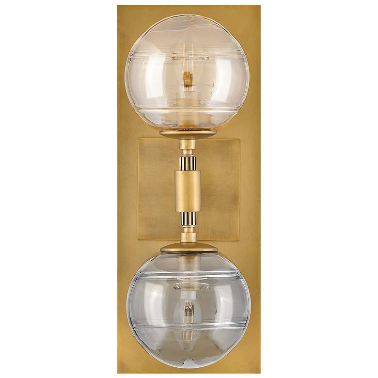 Image 4 FREDRICK RAMOND SCONCE OBERON Medium Two Light Sconce Heritage Brass more views