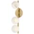 Fredrick Ramond Selene 21" White Glass Lacquered Brass Wall Sconce
