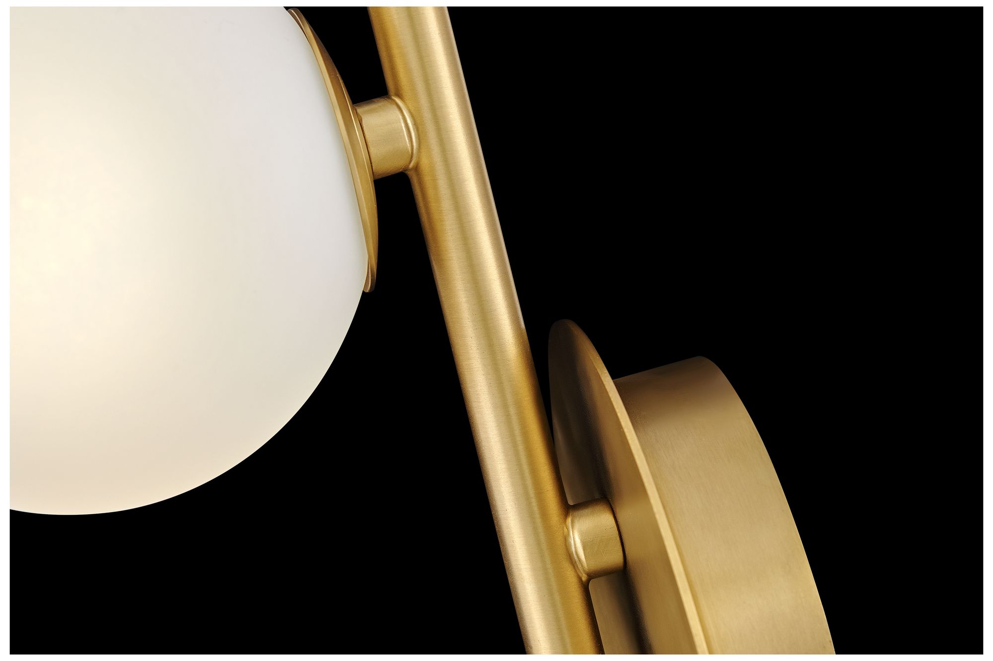 Fredrick Ramond Selene 21" White Glass Lacquered Brass Wall Sconce