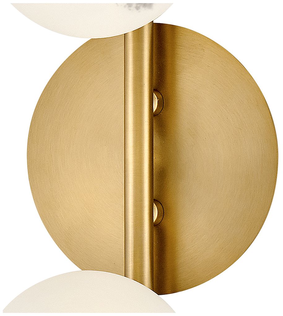 Fredrick Ramond Selene 21" White Glass Lacquered Brass Wall Sconce