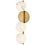 4_Fredrick Ramond Selene 21" White Glass Lacquered Brass Wall Sconce more views