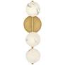 6_Fredrick Ramond Selene 21" White Glass Lacquered Brass Wall Sconce more views