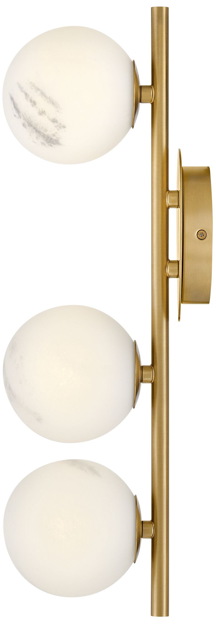 Fredrick Ramond Selene 21" White Glass Lacquered Brass Wall Sconce