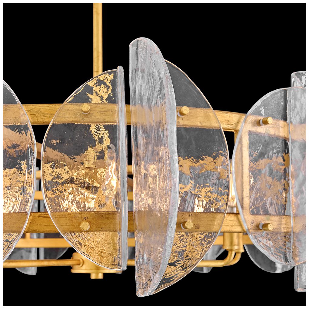 Image 4 Fredrick Ramond Seraphina Large Drum Chandelier 40.25" Distressed Brass more views