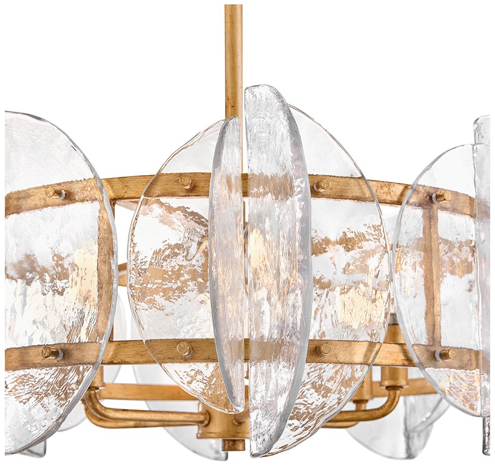 Image 4 Fredrick Ramond Seraphina Medium Drum Chandelier 28.25" Distressed Brass more views