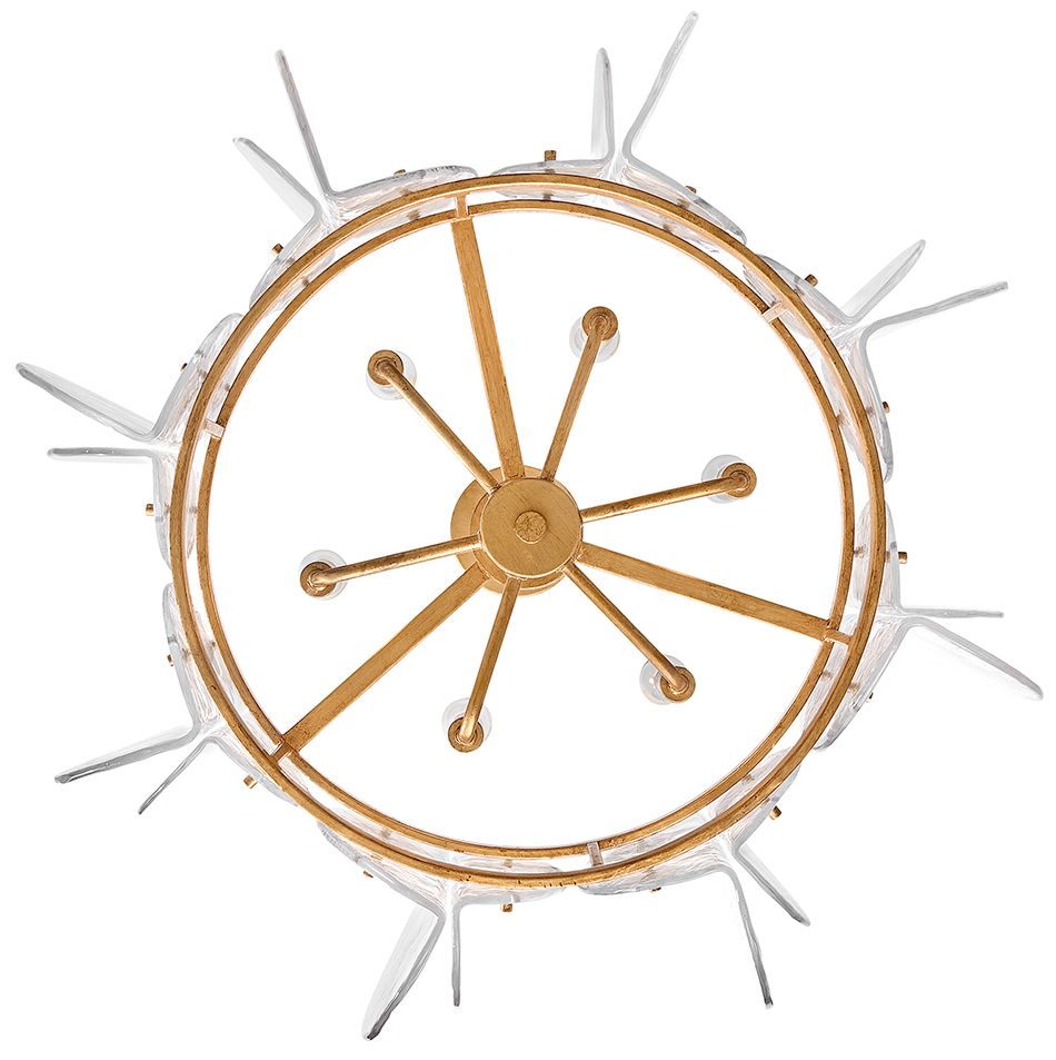 Image 6 Fredrick Ramond Seraphina Medium Drum Chandelier 28.25" Distressed Brass more views