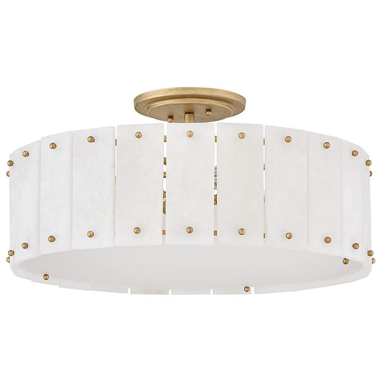 Image 2 Fredrick Ramond Simone 20 3/4" Burnished Gold and White Ceiling Light more views