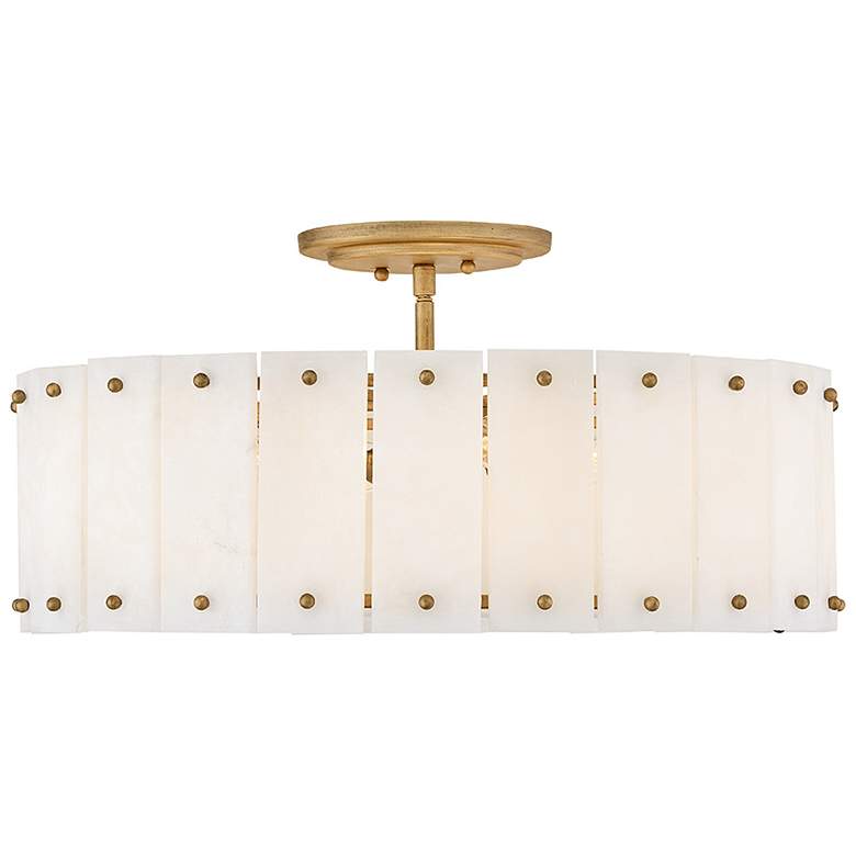 Image 5 Fredrick Ramond Simone 20 3/4" Burnished Gold and White Ceiling Light more views