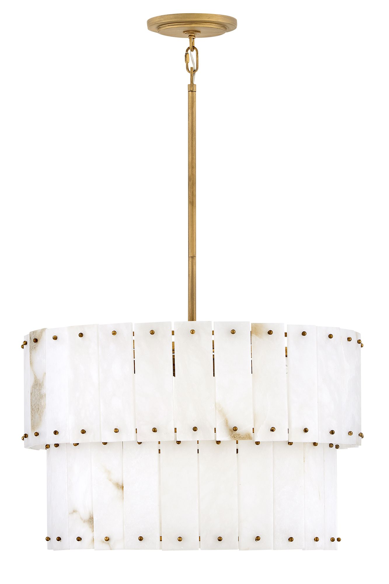 Image 3 Fredrick Ramond Simone 24" Wide Burnished Gold Drum Chandelier more views