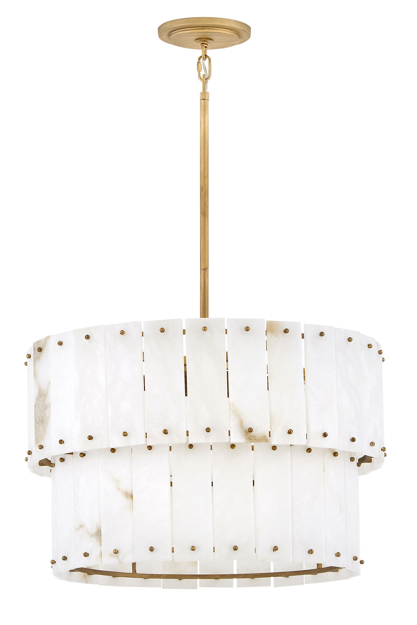 Image 5 Fredrick Ramond Simone 24" Wide Burnished Gold Drum Chandelier more views