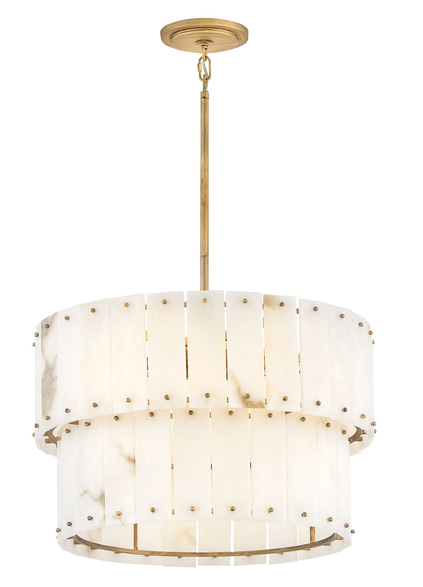 Image 6 Fredrick Ramond Simone 24" Wide Burnished Gold Drum Chandelier more views