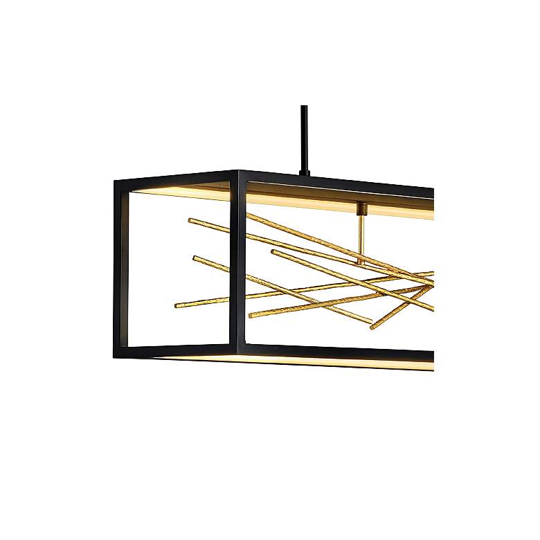Image 3 Fredrick Ramond Styx 45" Wide Black LED Linear Chandelier more views