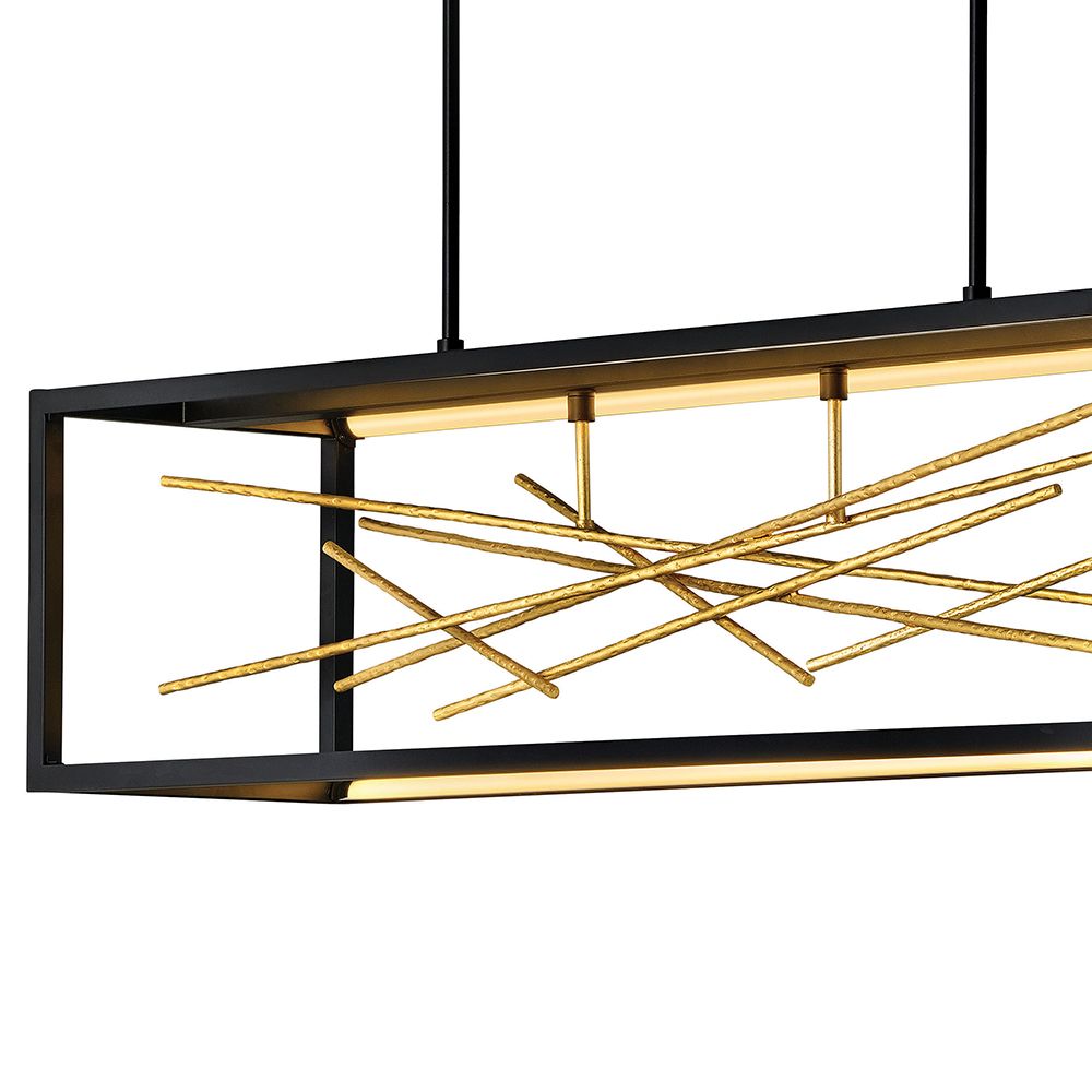 Fredrick Ramond Styx 45" Wide Black LED Linear Chandelier