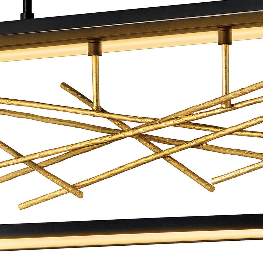 Fredrick Ramond Styx 45" Wide Black LED Linear Chandelier