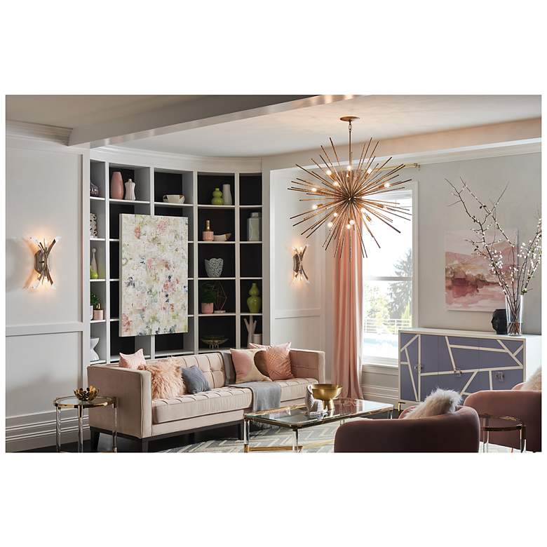 Image 5 Fredrick Ramond Tryst 42" Wide Modern Gold Sunburst Chandelier more views