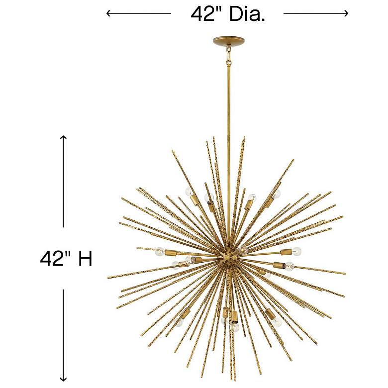 Image 6 Fredrick Ramond Tryst 42" Wide Modern Gold Sunburst Chandelier more views