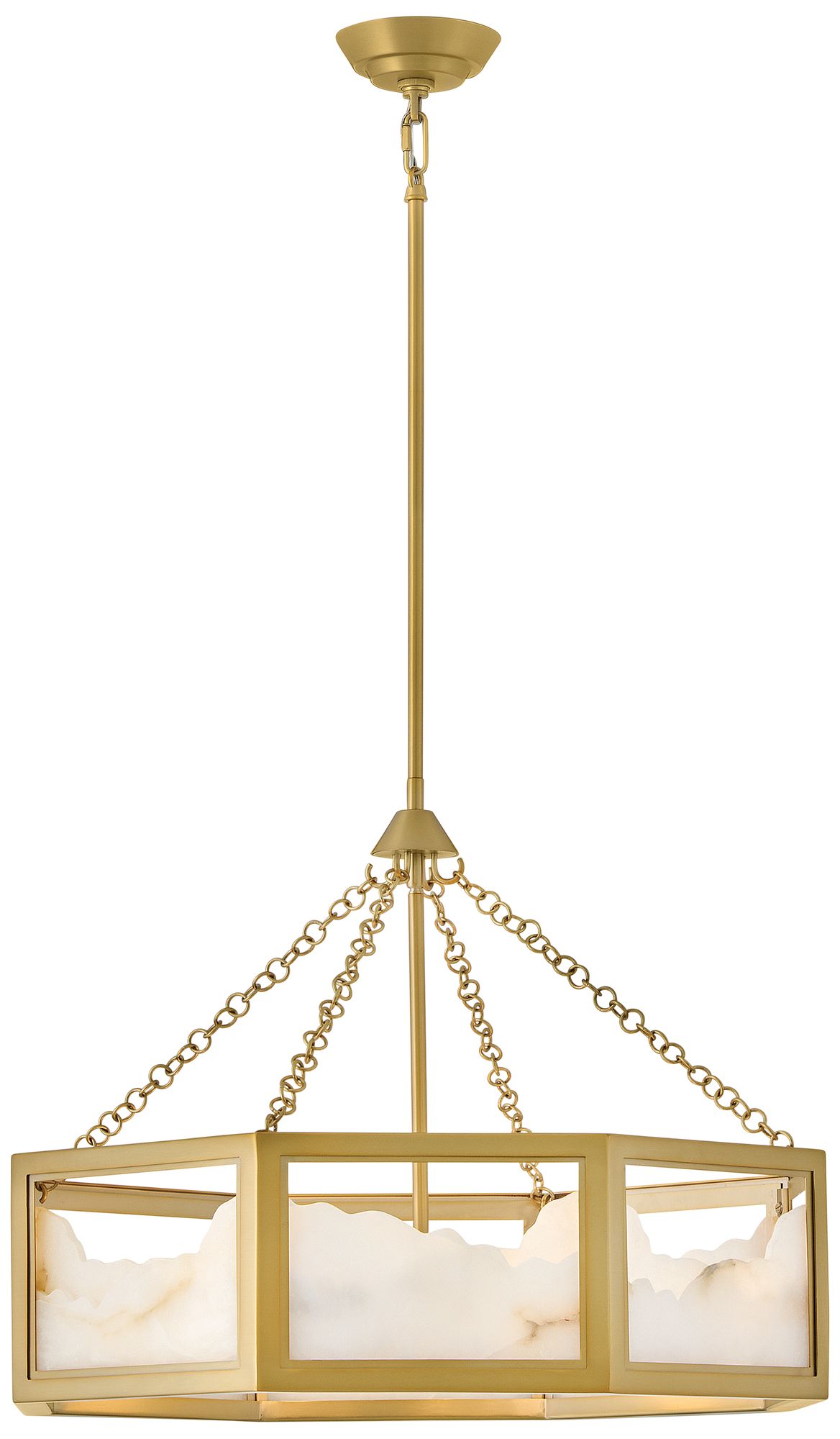Thumbnail1 of Fredrick Ramond Veleta Large Drum Chandelier 26" Lacquered Brass