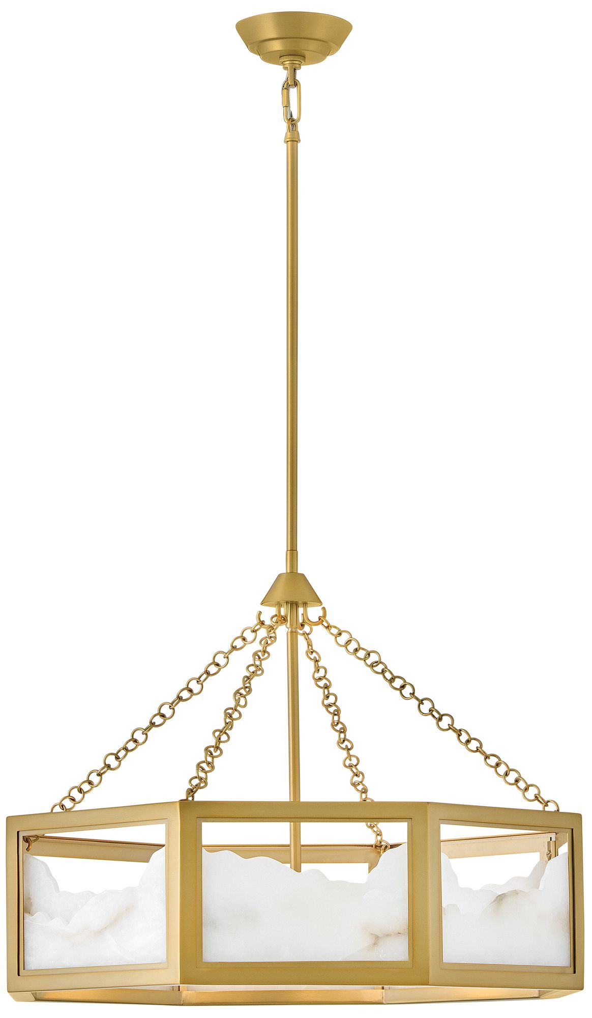 Thumbnail2 of Fredrick Ramond Veleta Large Drum Chandelier 26" Lacquered Brass more views