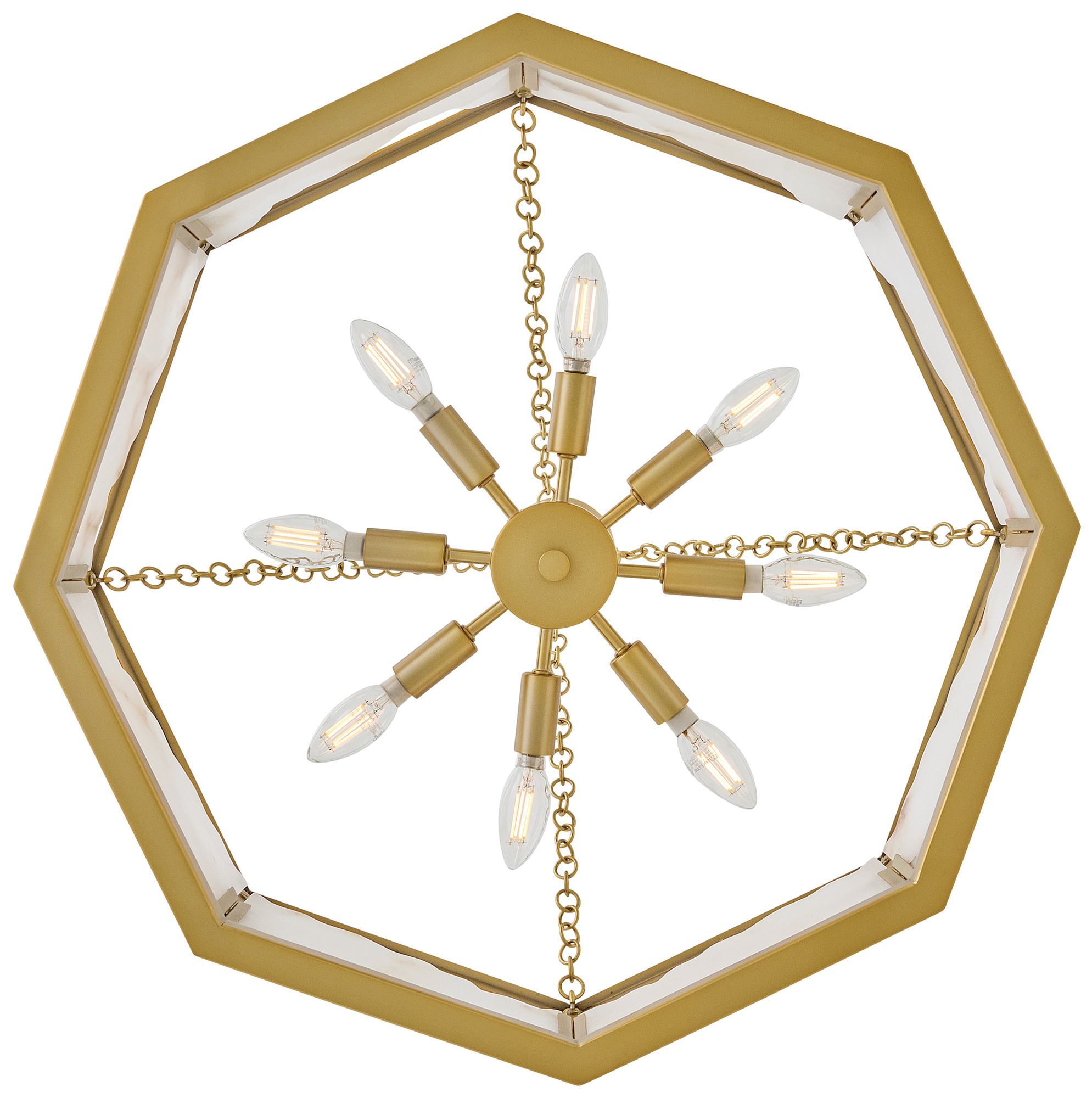 Thumbnail4 of Fredrick Ramond Veleta Large Drum Chandelier 26" Lacquered Brass more views