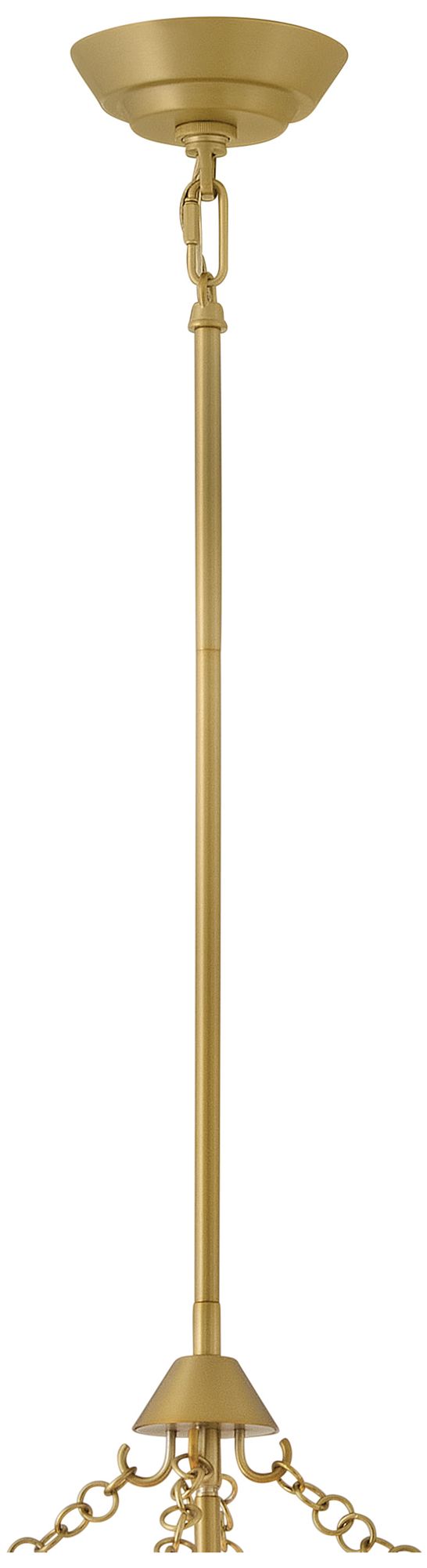 Fredrick Ramond Veleta Large Drum Chandelier 26" Lacquered Brass