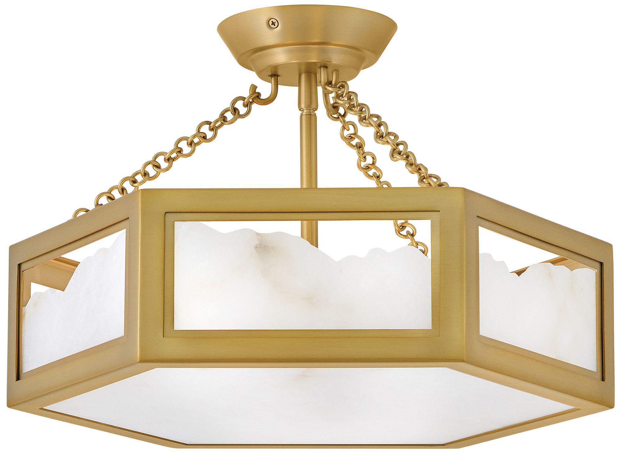 Thumbnail2 of Fredrick Ramond Veleta Medium Semi Flush Mount 17" Lacquered Brass more views