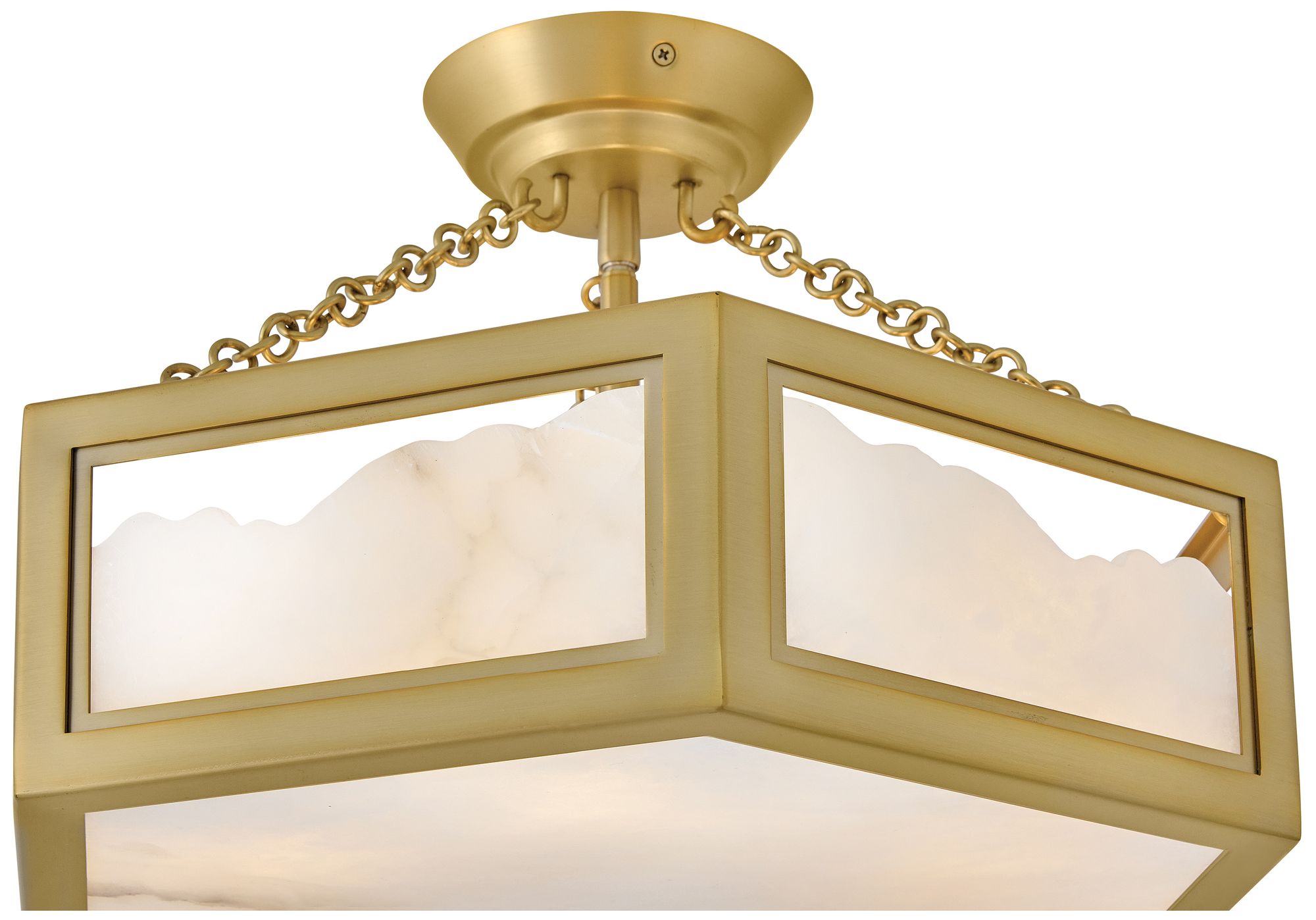 Thumbnail3 of Fredrick Ramond Veleta Medium Semi Flush Mount 17" Lacquered Brass more views