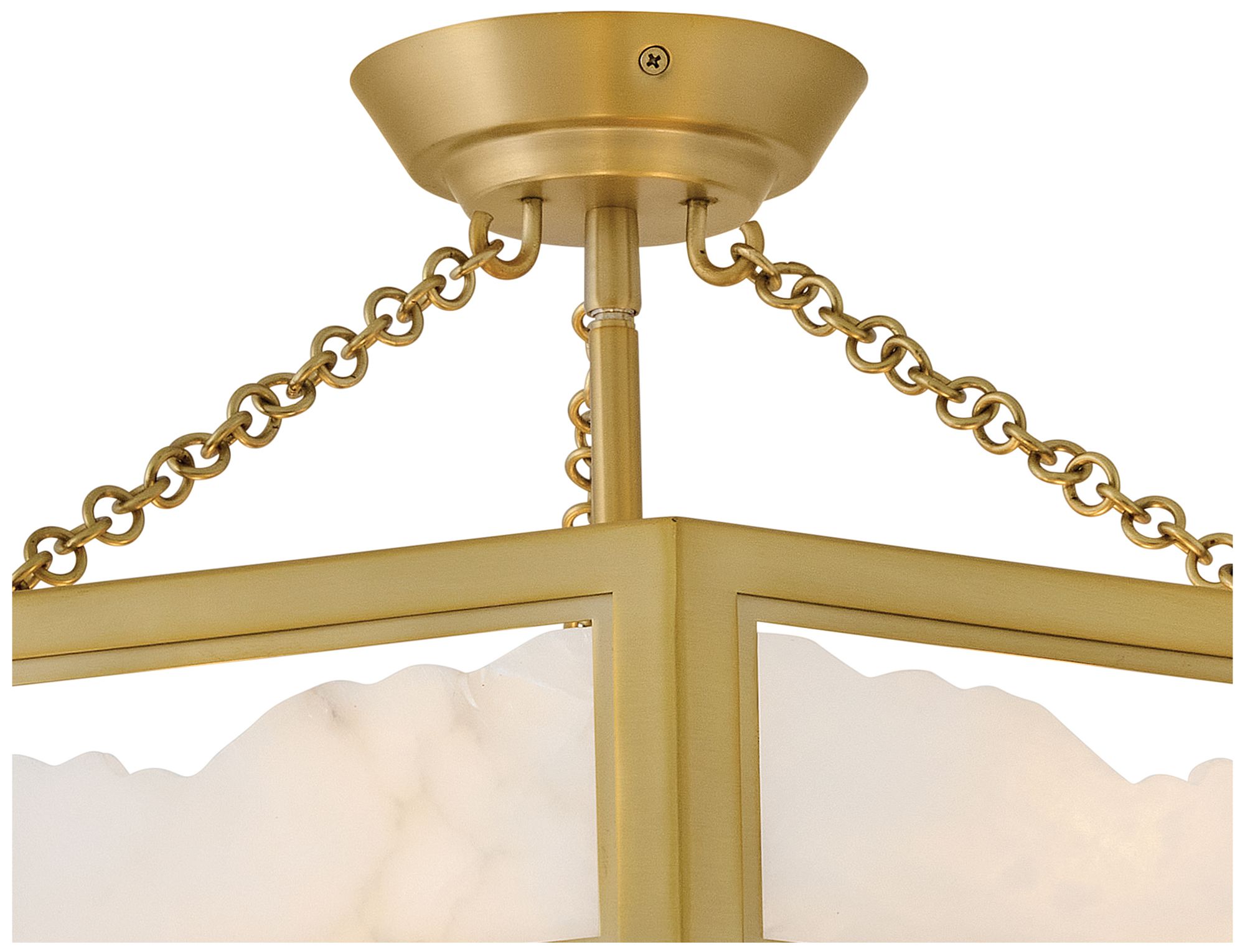 Fredrick Ramond Veleta Medium Semi Flush Mount 17" Lacquered Brass