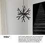 Fredrick Ramond Vida 24" Crystal Brushed Graphite Modern Ceiling Light