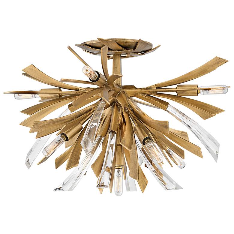 Image 2 Fredrick Ramond Vida 24" Wide Burnished Gold 9-Light LED Ceiling Light